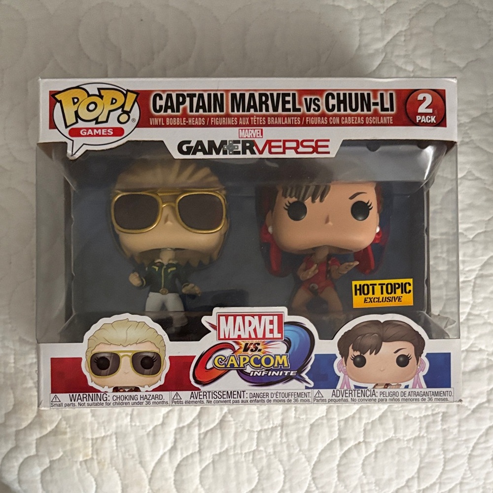 Funko Pop! Marvel Gamerverse Captain Marvel vs Chun-Li Figures